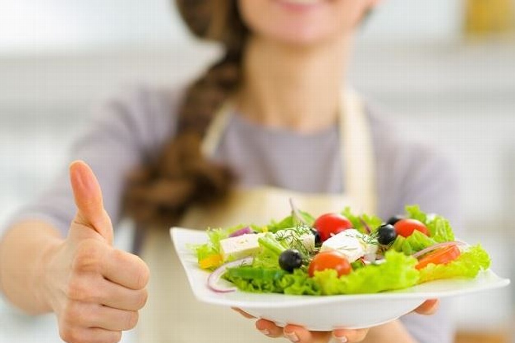 fondo ensalada de vegetales