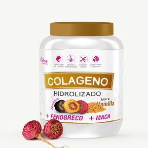 colágeno hidrolizado con fenogreco y maca sabor vainilla